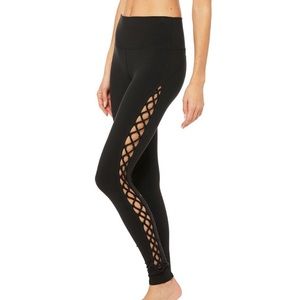 Sold out black interlace alo legging small